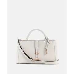 GUESS - Cartera Mujer Carrie Girlfriend Satchel Blanco