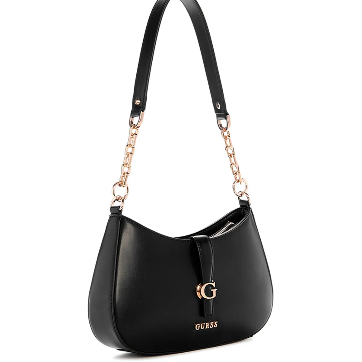 GUESS - Cartera Carrie Zip Shoulder Bag Negro