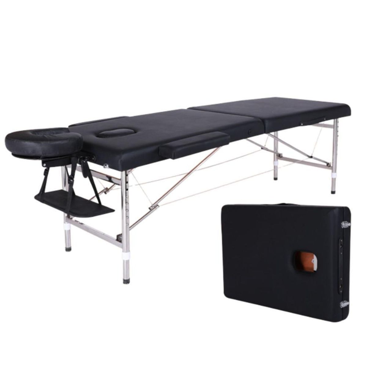 ULTRAESTETICA - Camilla para masajes 2 cuerpos aluminio + cabecera