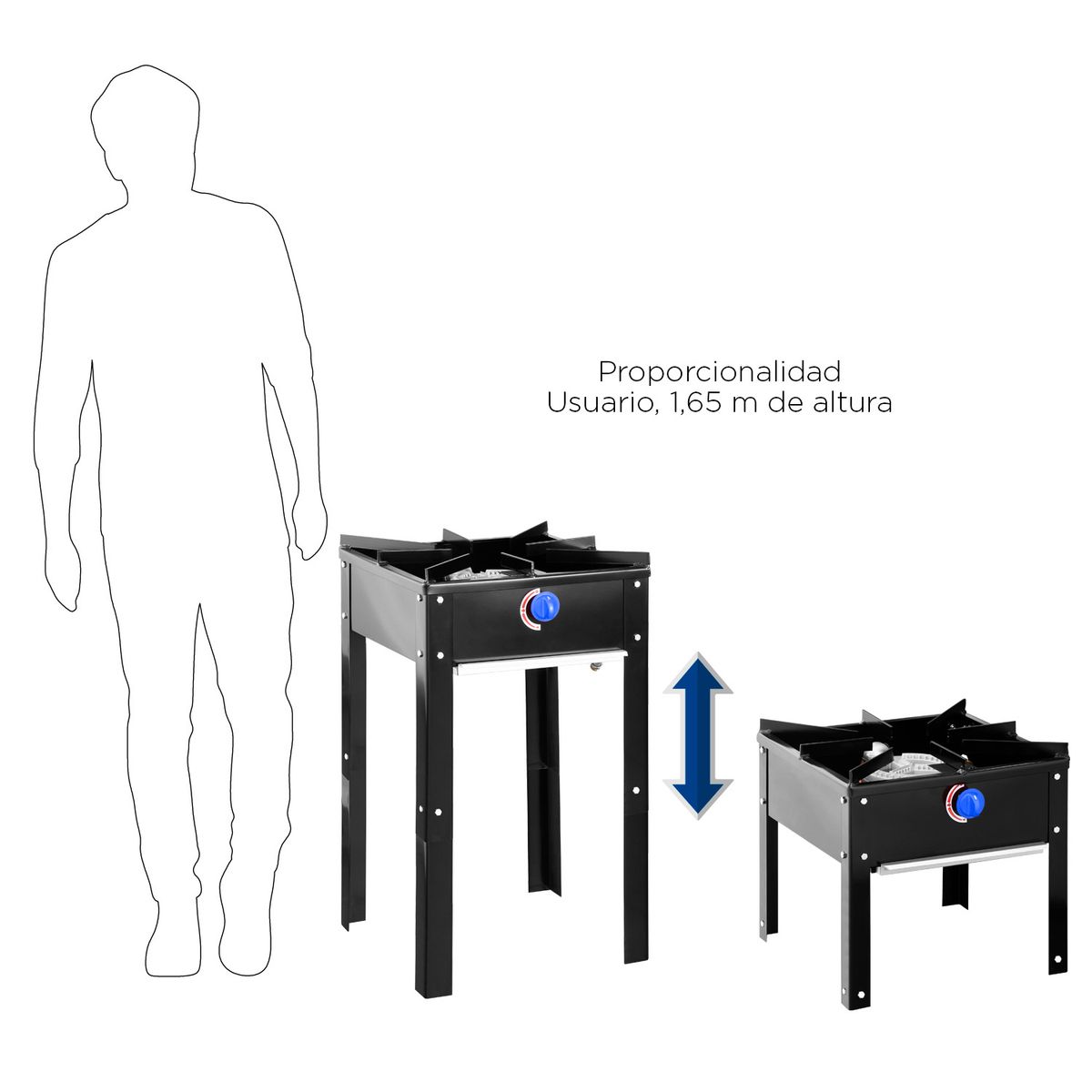 VENTUS - ANAFE 1 PLATO ECO EN CAJA ALTO BAJO GLP