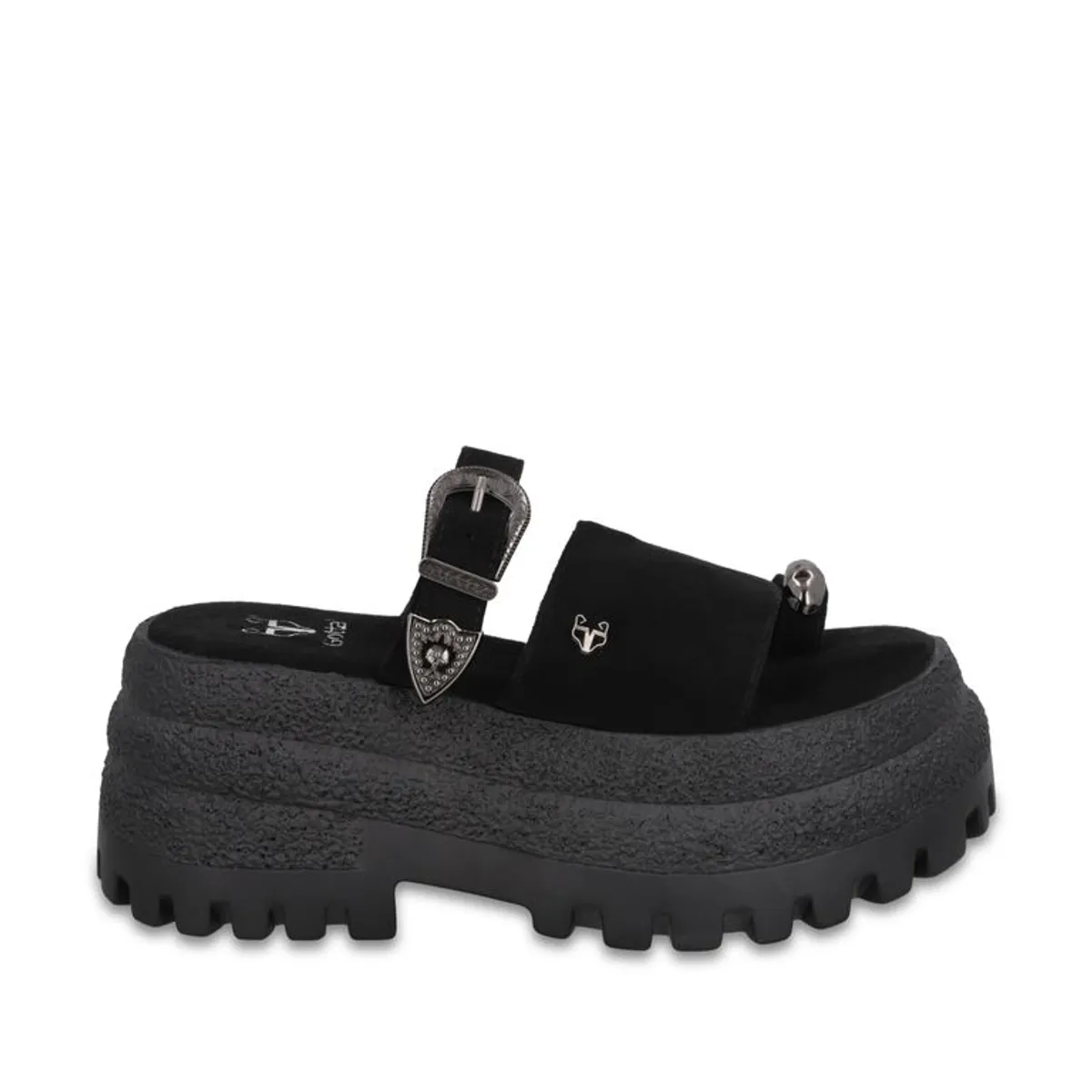 GOTTA - Sandalia Plataforma Negra Mujer 55295