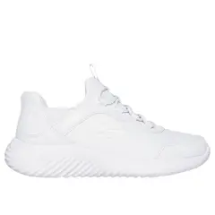 SKECHERS - Zapatilla Escolar Niño Slip-ins Bounder EliteStudiez Blanco