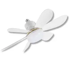 GENERICO - Ventilador De Techo Luz Led Control Remoto Diseño Flor