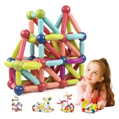 MUNDO MAGIA - Bloques Magneticos- 42 Piezas Grandes 3d Niños