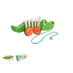 GENERICO - COCODRILO JUEGO DE ARRASTRE DE MADERA