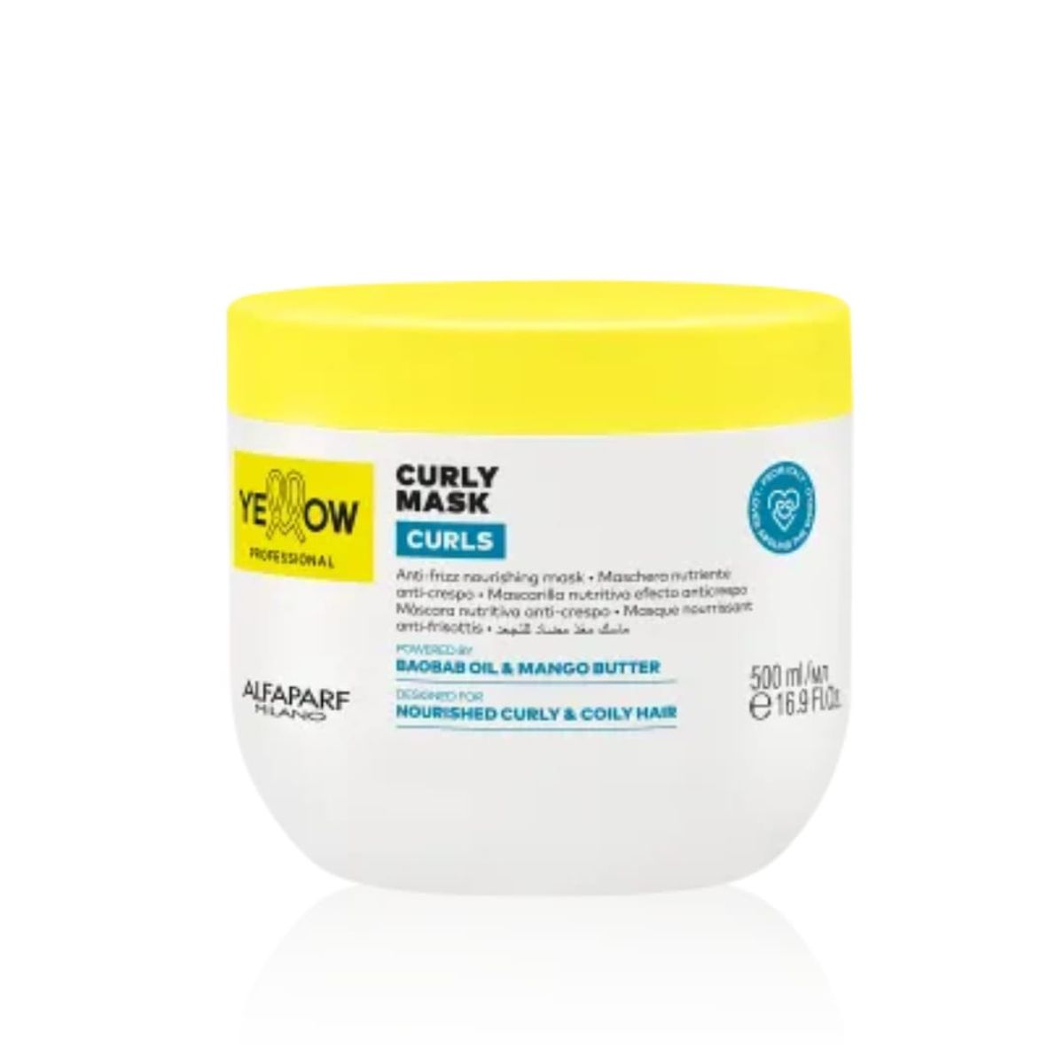 ALFAPARF MILANO - MASCARILLA PARA RIZOS YELLOW CURLY MASK ALFAPARF 500 ML
