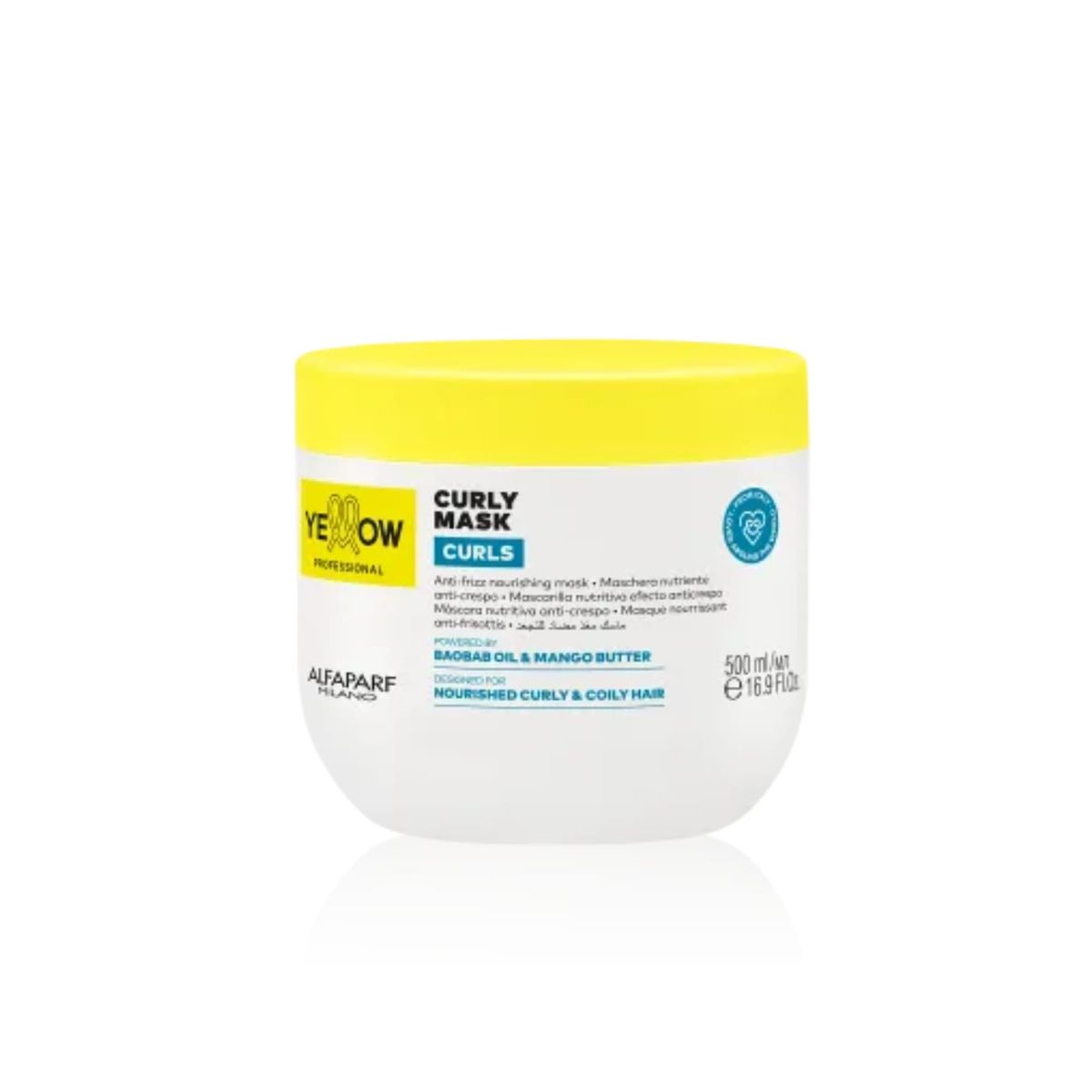 ALFAPARF MILANO - MASCARILLA PARA RIZOS YELLOW CURLY MASK ALFAPARF 500 ML