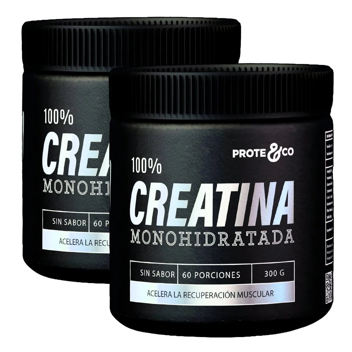 PROTE AND CO - Creatina Monohidratada Pack de 2 unidades 300 gramos Sin Sabor Prote&Co