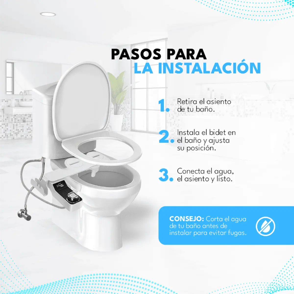 HOMEN - Bidet Wc Inodoro Ajustable Universal Homen