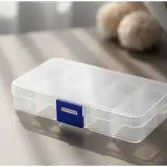 GENERICO - Set x6 Caja Organizadora Plástica 10 Compartimentos 13x7cm
