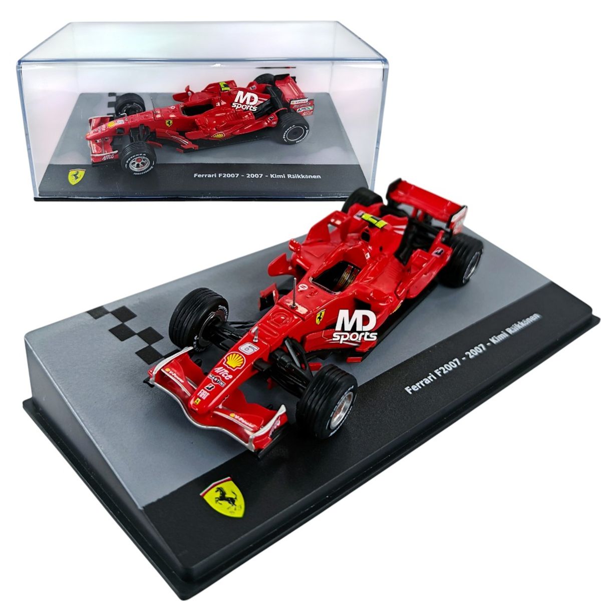 FORMULA 1 - Auto Formula 1 Ferrari F2007 2007 #6 Kimi Raikkonen Caja Acrilica IXO 1:43