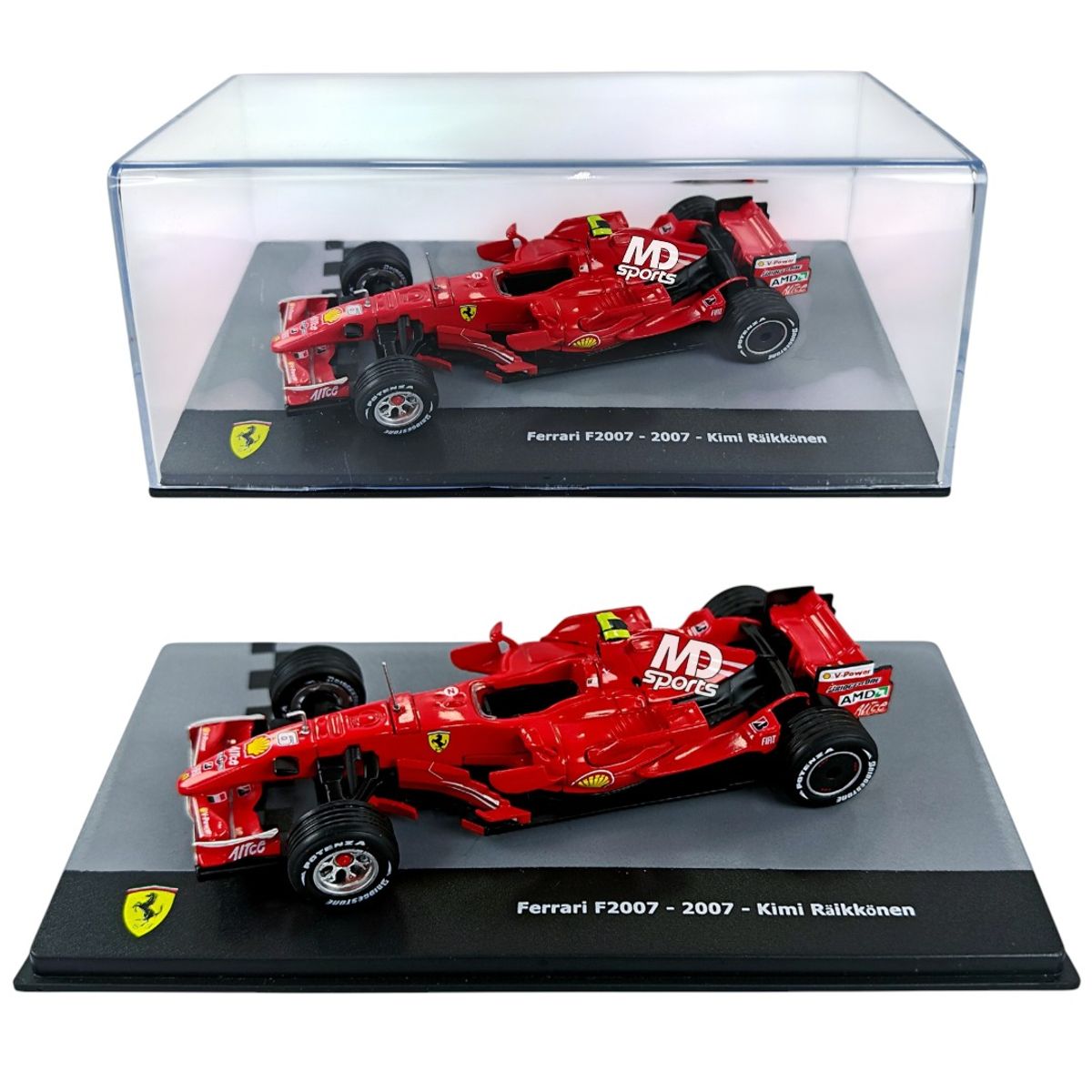 FORMULA 1 - Auto Formula 1 Ferrari F2007 2007 #6 Kimi Raikkonen Caja Acrilica IXO 1:43