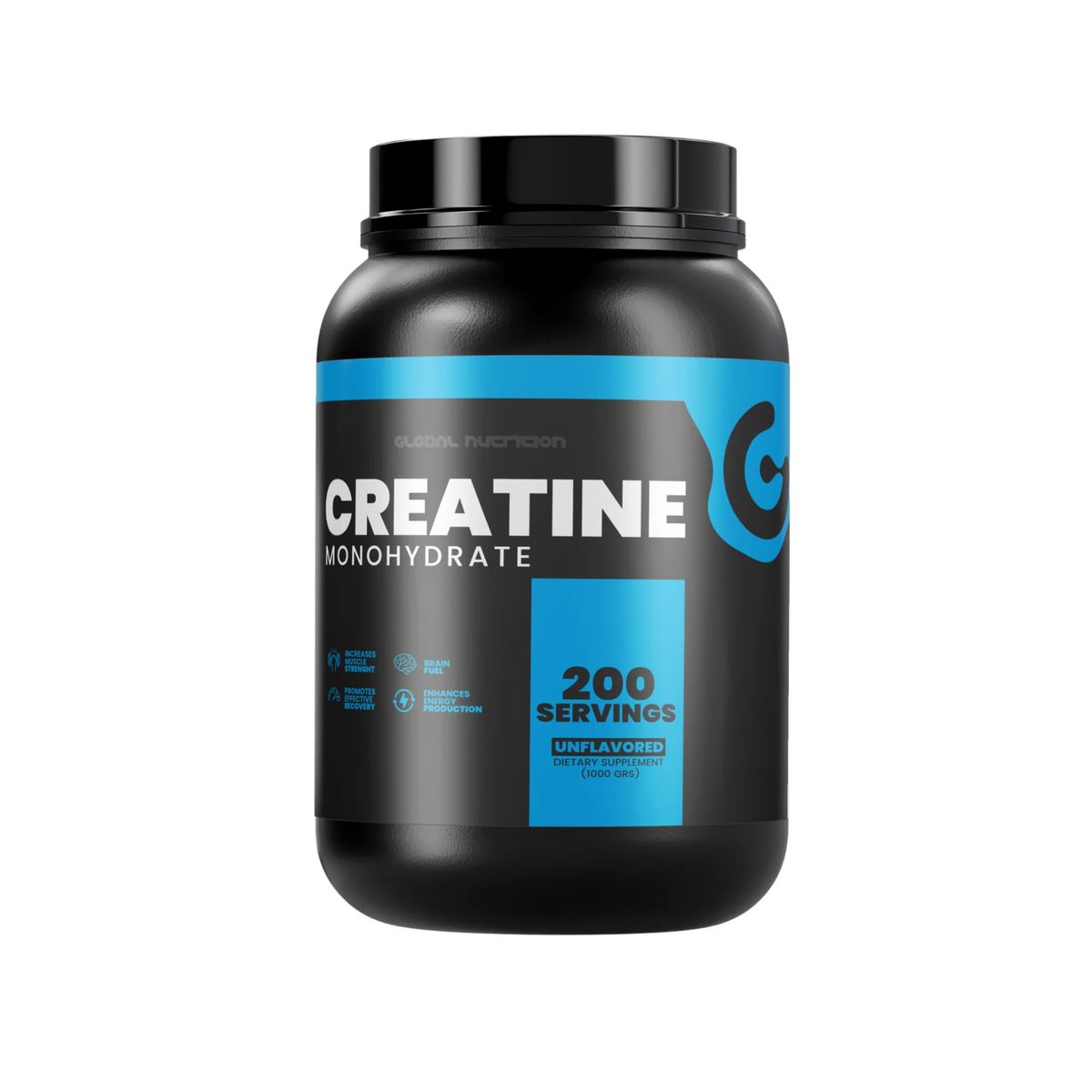 GENERICO - Creatina Monohydrate 1000 Grs 200 Servicios Global Nutrition