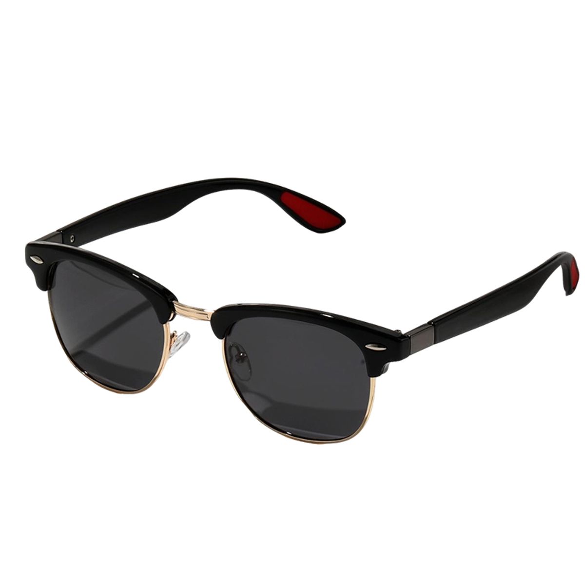 POLASUP - POLASUP LENTES Gafas de sol retro anti-UV400 con media montura de metal clásicas y elegantes