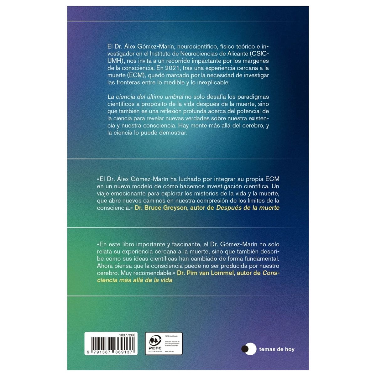 HITWAY MUSIC - LA CIENCIA DEL ÚLTIMO UMBRAL TAPA BLANDA - DR ÁLEX GÓMEZ-MARÍN - LIBRO