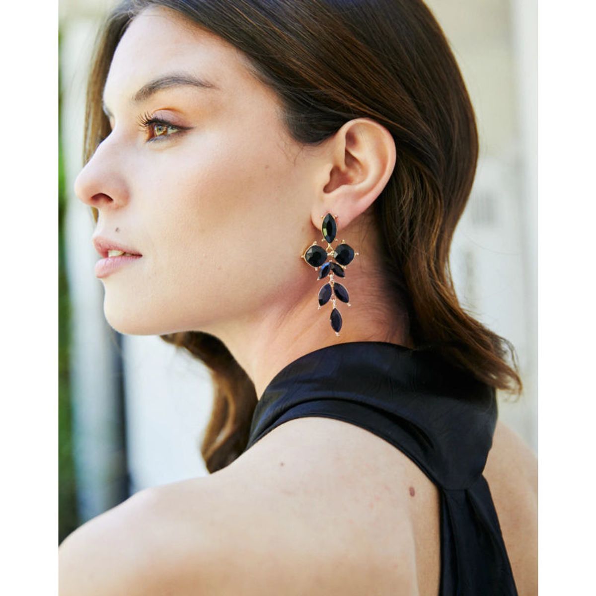 MI PLACARD - Aros Pilar Cristales Negros