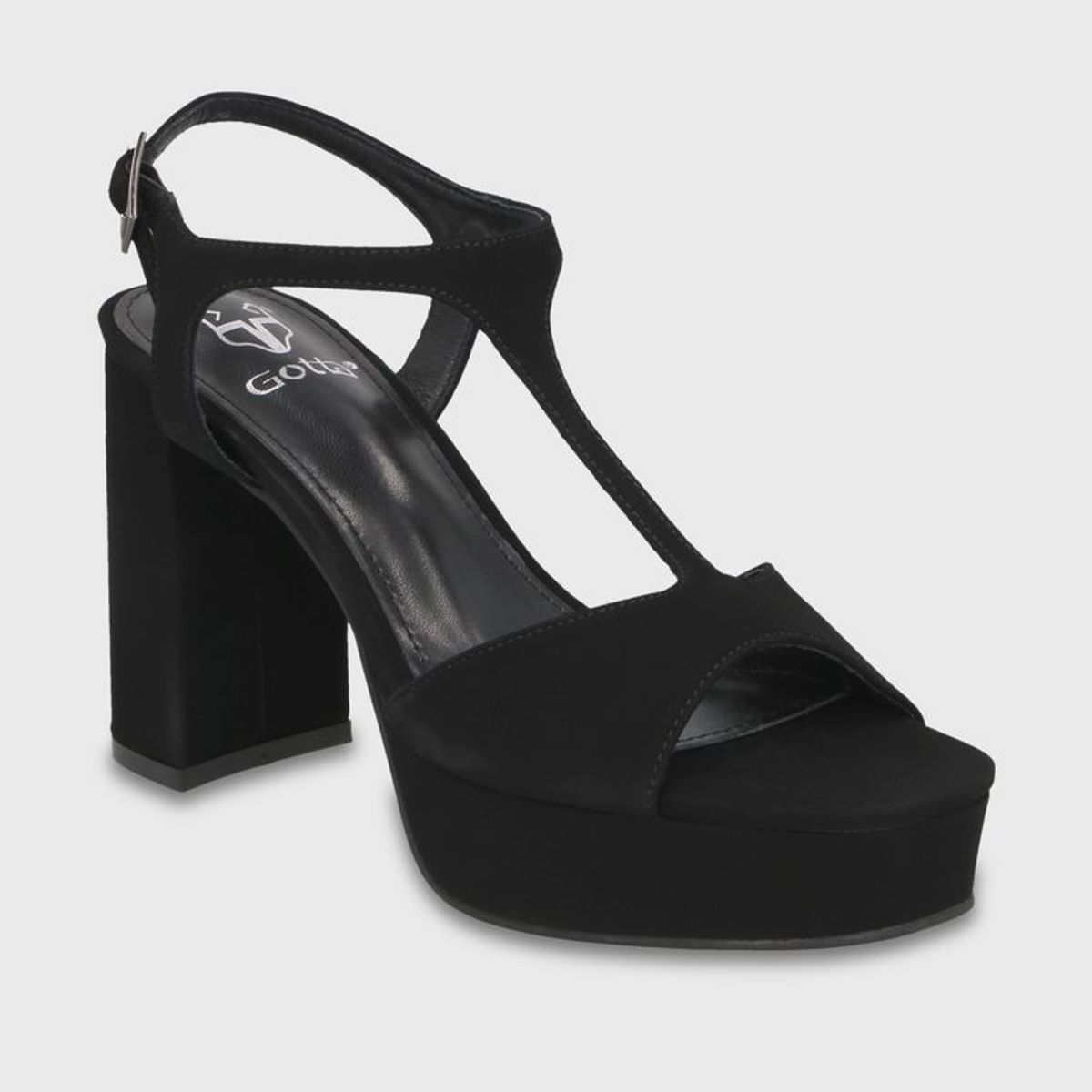 GOTTA - Sandalia Taco Negra Mujer 65910