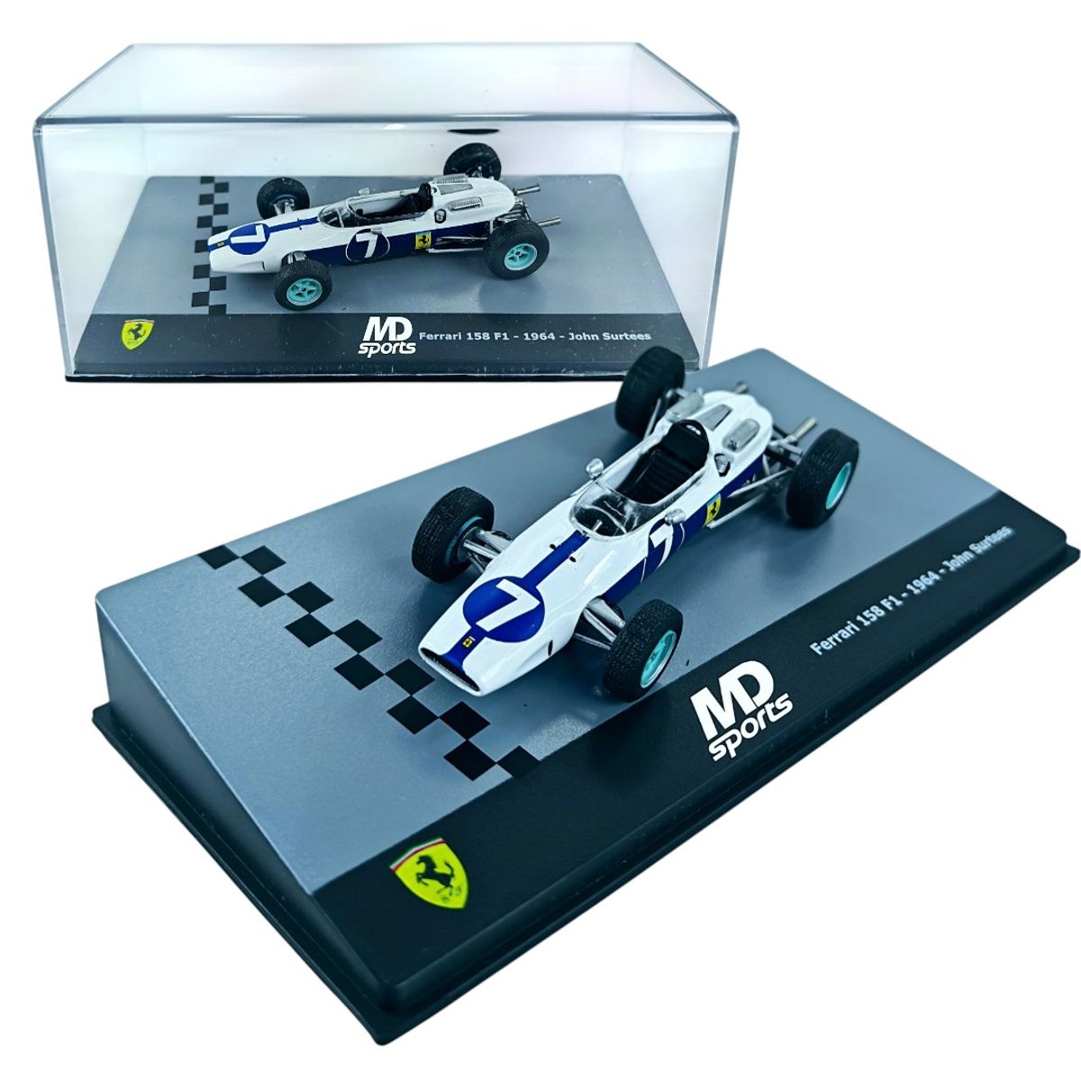 FORMULA 1 - Auto Formula 1 Ferrari 158 F1 1964 #7 John Surtees Caja Acrilica IXO 1:43