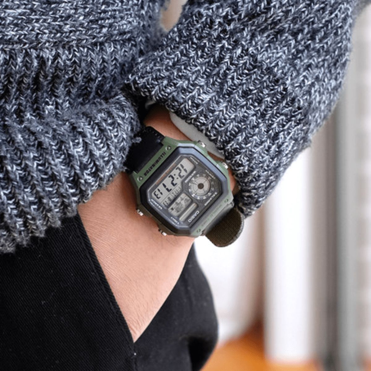 CASIO - RELOJ CASIO AE-1200WHB-3BVDF HOMBRE VERDE