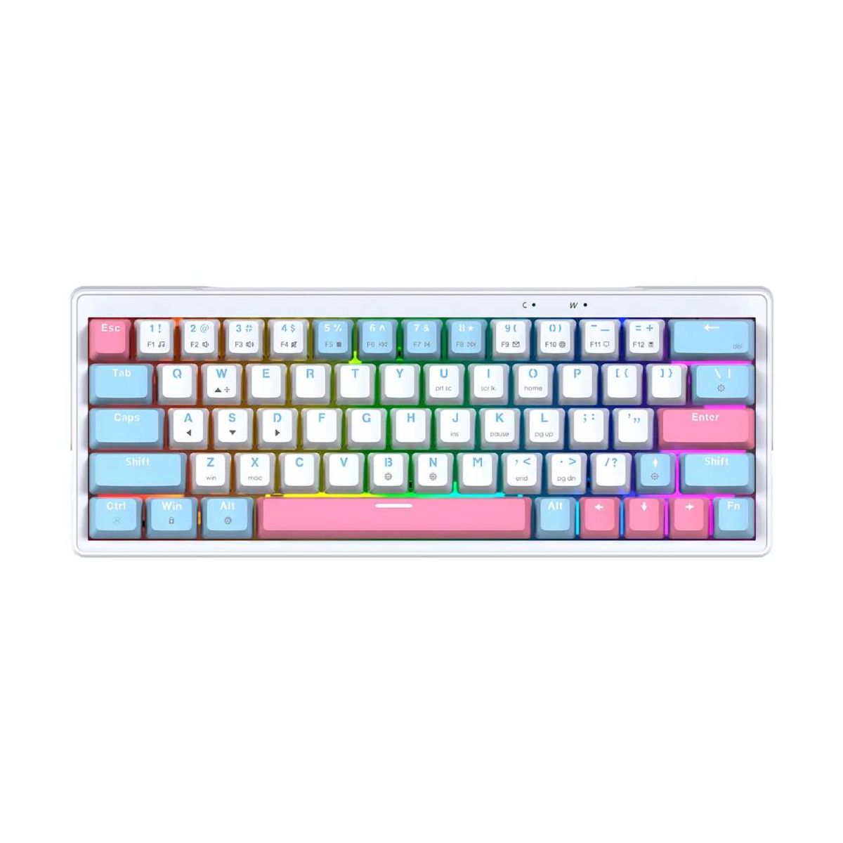 FANTECH - Teclado Fantech ATOM X63 MK611 AME White (Switch Taro)