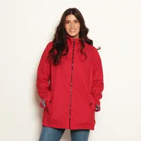 CHAQUETA IMPERMEABLE MANGA LARGA CON CAPUCHA