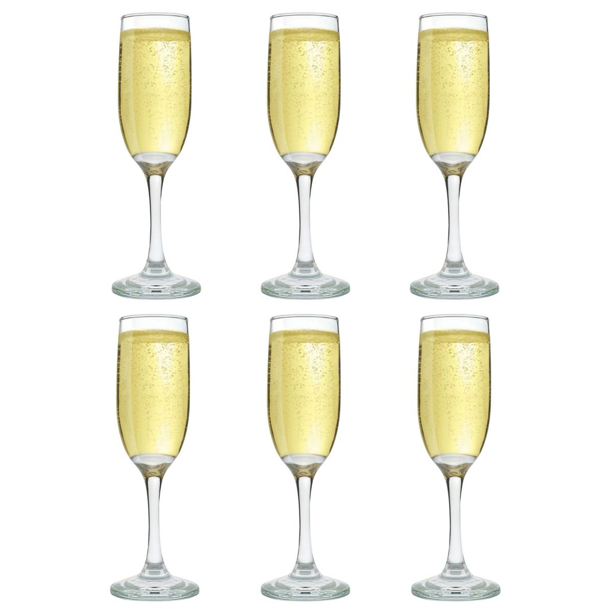 CRISTAR - Set 6 Copas Champagne Modelo Versalles 176mL Espumante