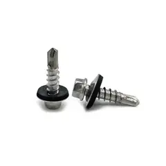 METALFER - Tornillo Cabeza Hexagonal Cg Punta Broca 14 x 3/4  100un