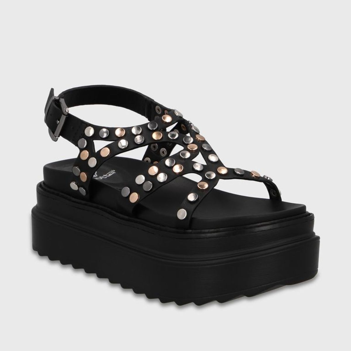 GOTTA - Sandalia Plataforma Negra Mujer 25236