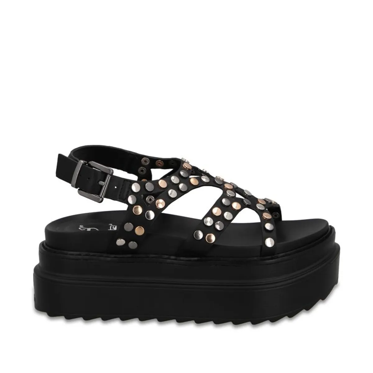 GOTTA - Sandalia Plataforma Negra Mujer 25236