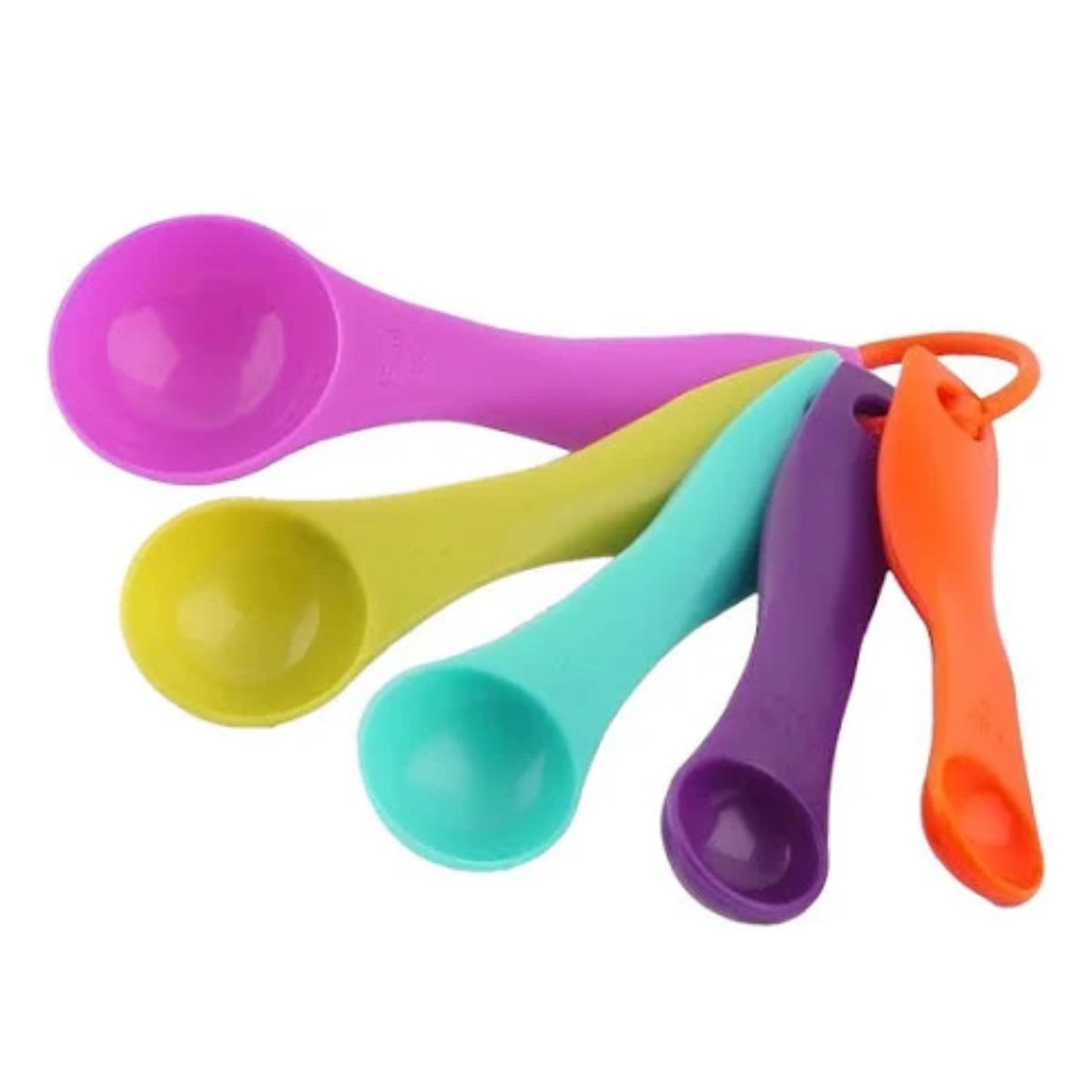 GENERICO - Set 5 Cucharas Medidoras Cuchara Medidora Plastico Colores