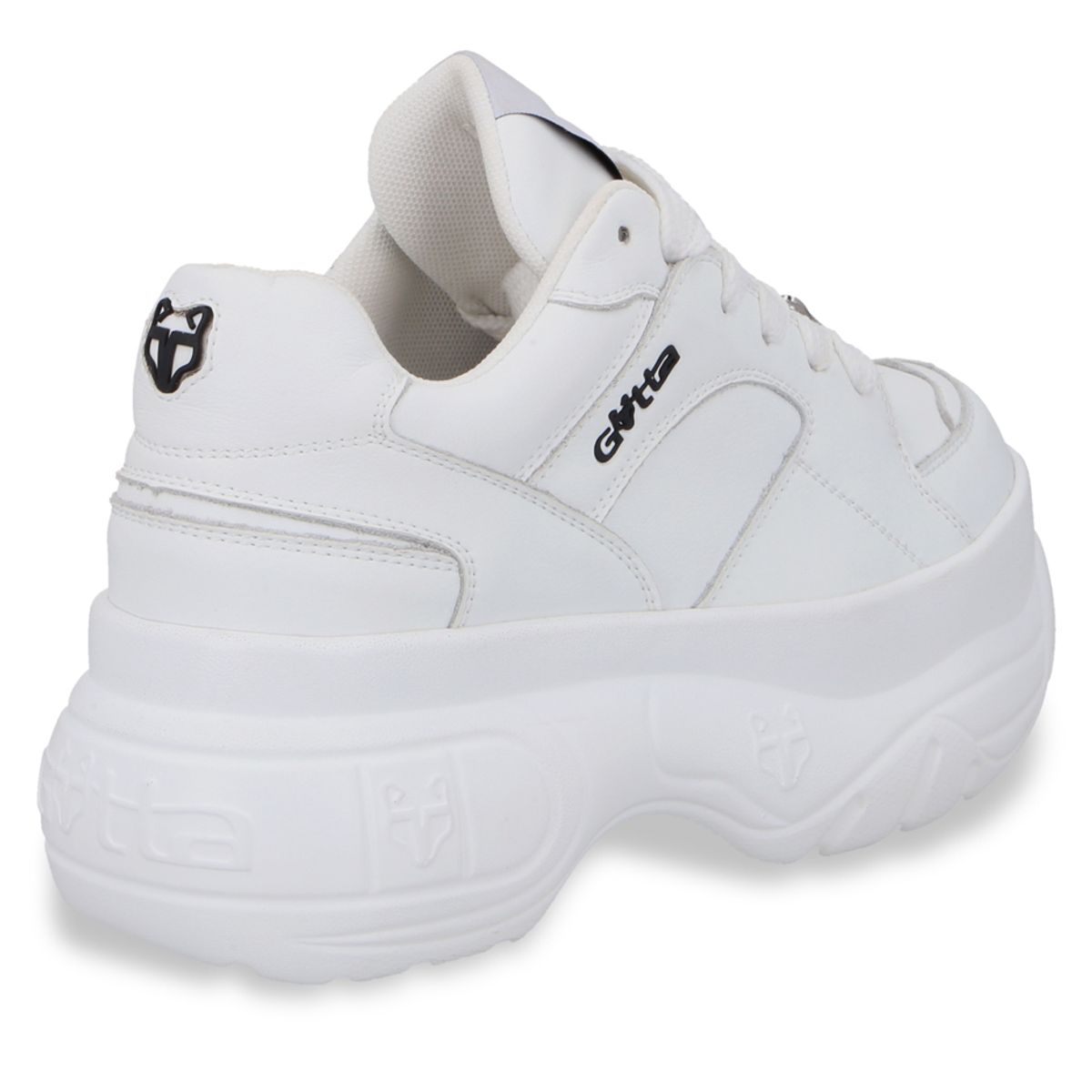 GOTTA - Zapatilla Plataforma Cuero Blanca Mujer 9724A