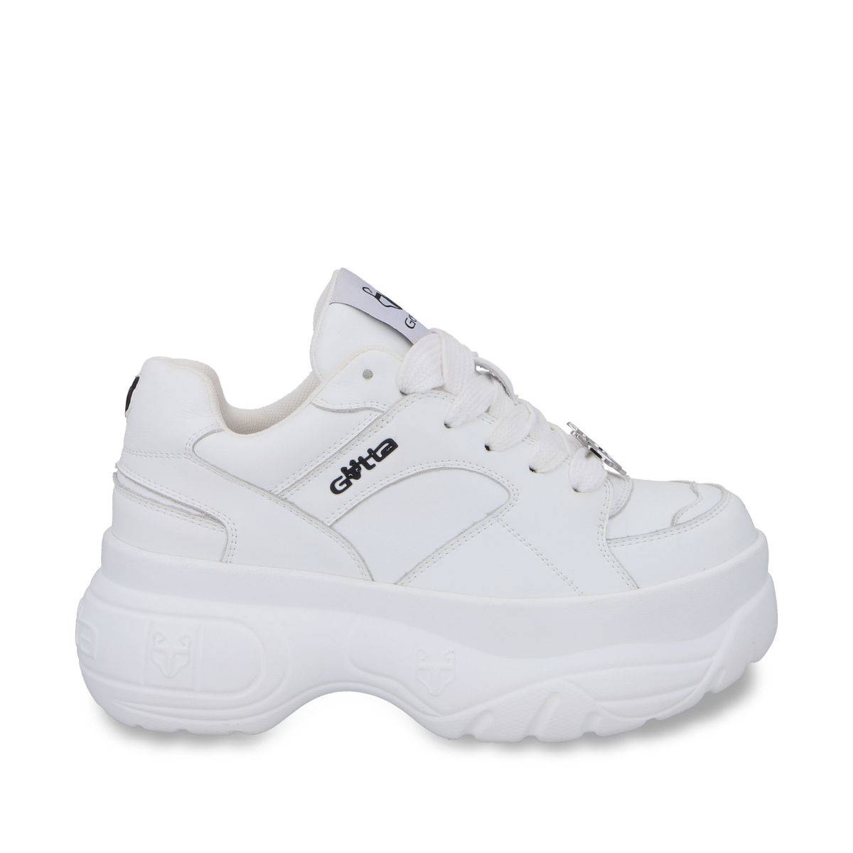 GOTTA - Zapatilla Plataforma Cuero Blanca Mujer 9724A