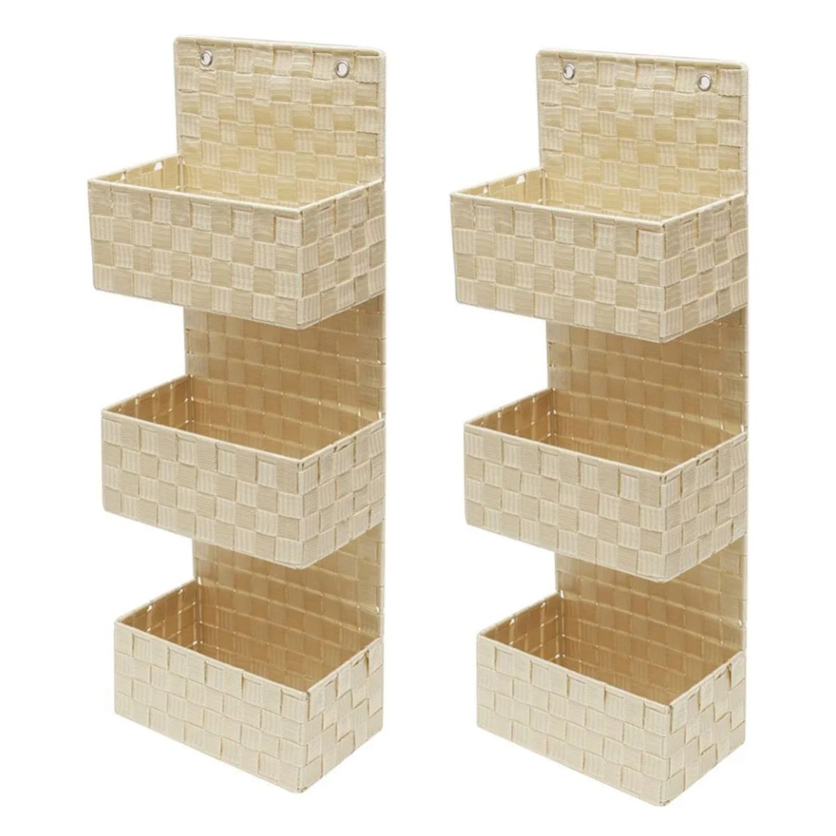 OKAY - Set 2 Organizador Tela Colgante Para Baño 3 Estantes