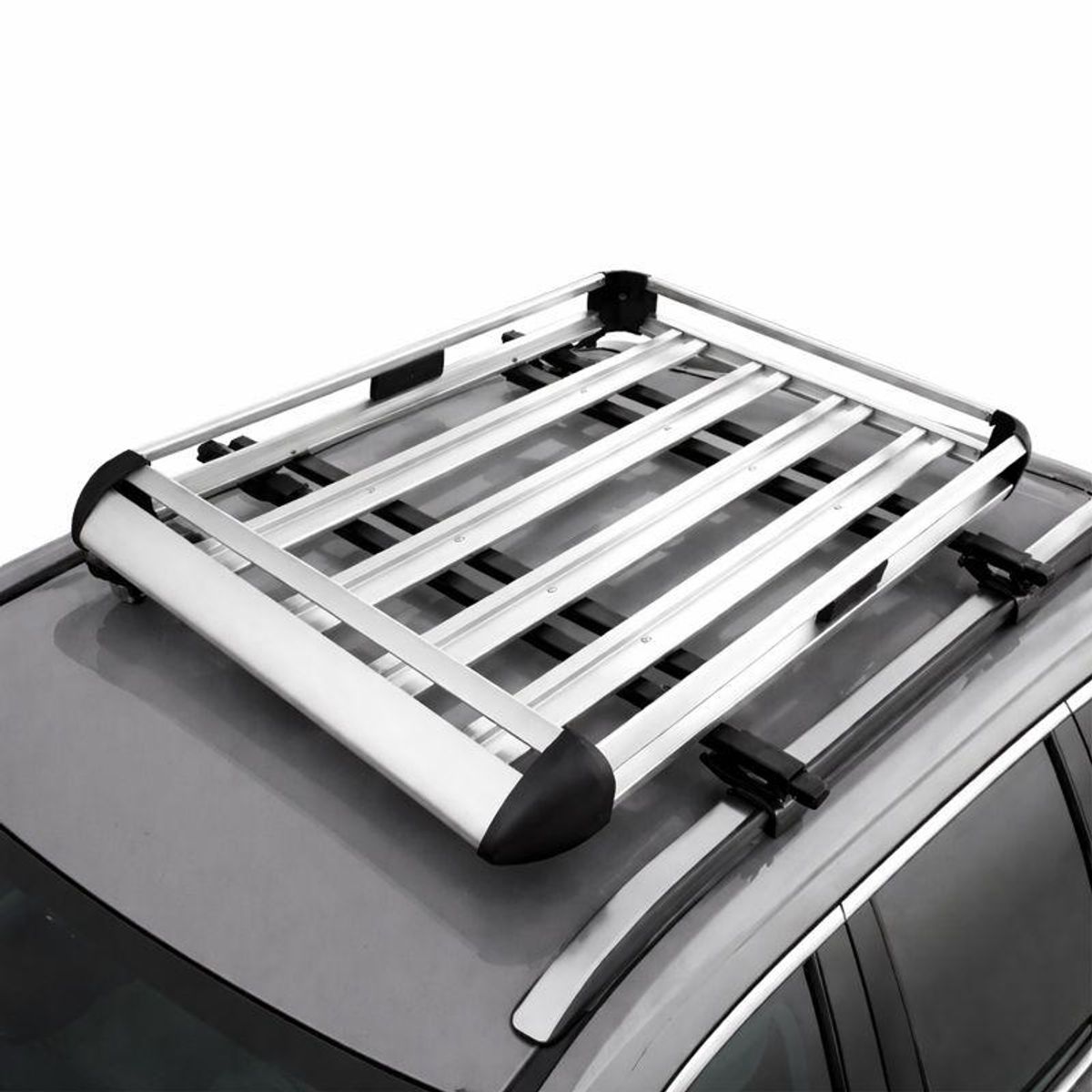 GENERICO - Parrilla Porta Equipaje Auto 140x90 Barras Metálicas - Gris