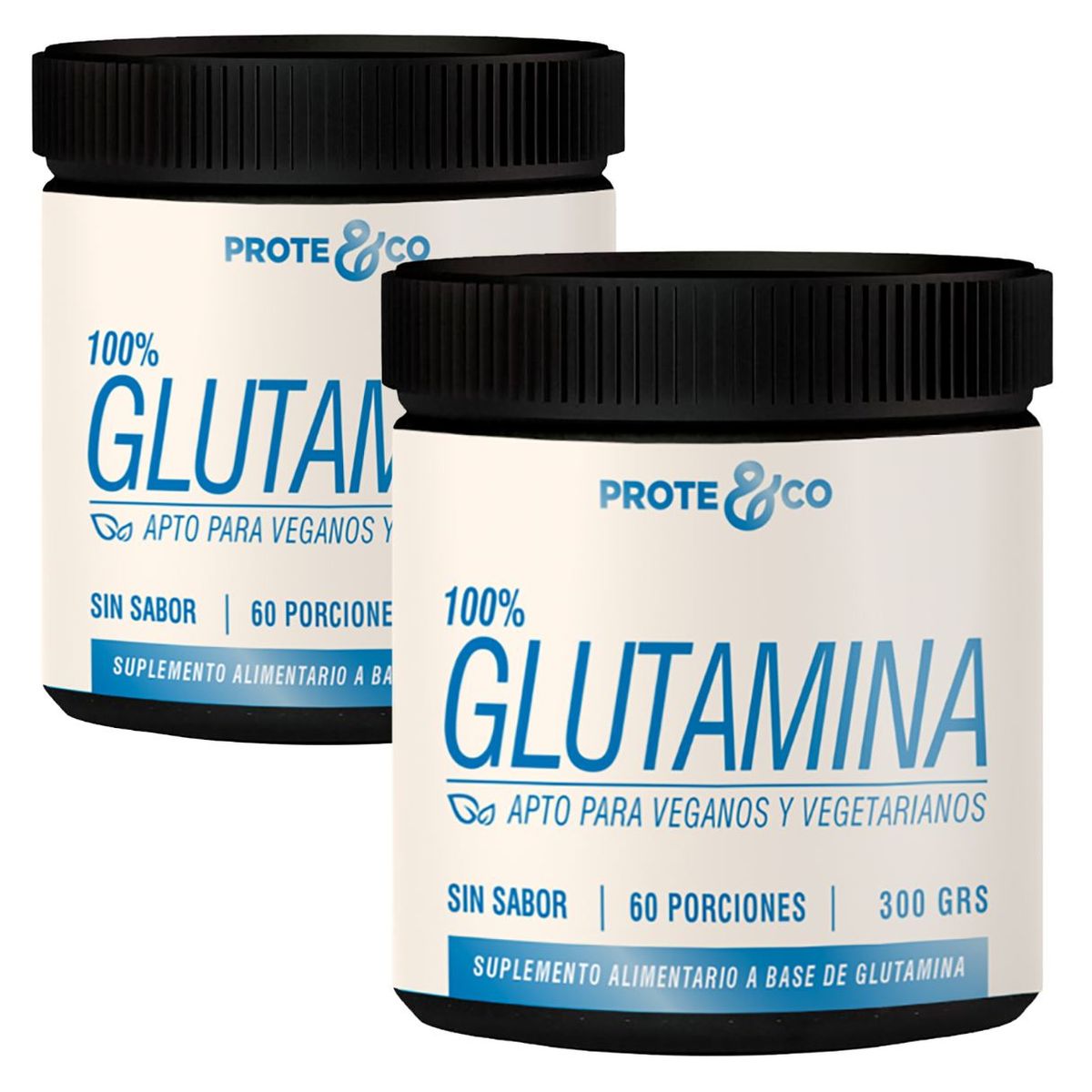 PROTE AND CO - Glutamina En Polvo Pack 2 unidades 300 gr Prote&co