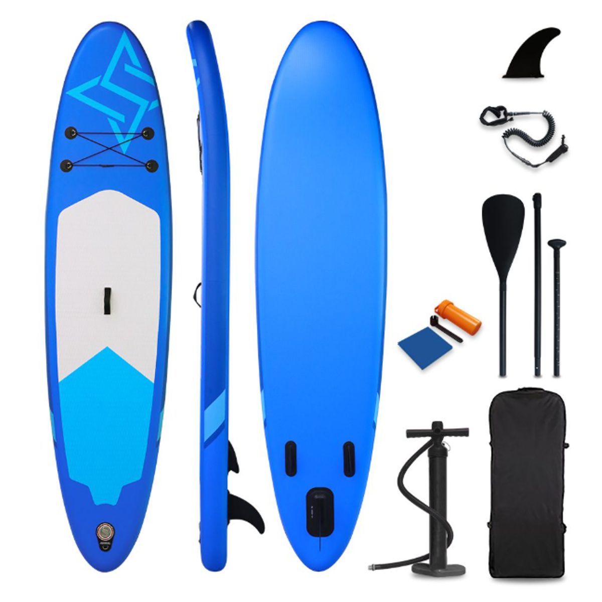 BASKO FITNESS - Stand Up Paddle Con Inflador Y Remo Azul