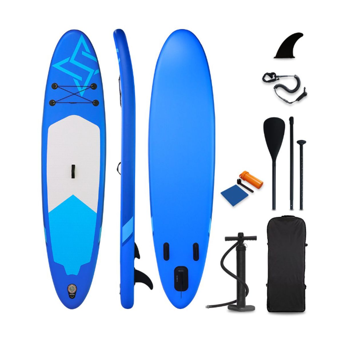BASKO FITNESS - Stand Up Paddle Con Inflador Y Remo Azul