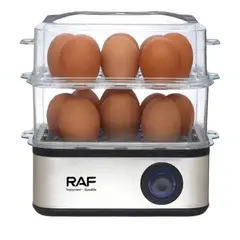 RAF - Hervidor De Huevos Vaporera Electrica 16 Huevos 500w Plateado 50