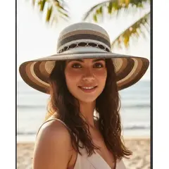 OMAS - Sombrero Mujer Playa Plegable Para El Sol Protección Uv