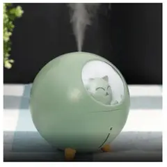 GENERICO - Humidificador Gato Lampara LED Vaporizador USB + Set Esencias 10ml