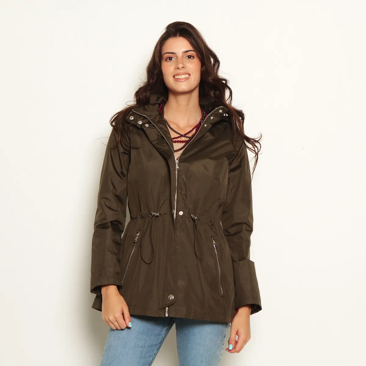 WADOS - CHAQUETA MANGA LARGA CON CAPUCHA Y CINTURA AJUSTABLE