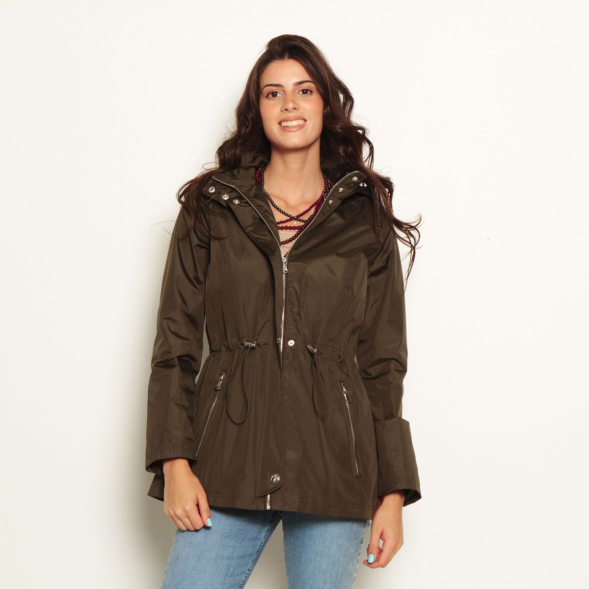 WADOS - CHAQUETA MANGA LARGA CON CAPUCHA Y CINTURA AJUSTABLE
