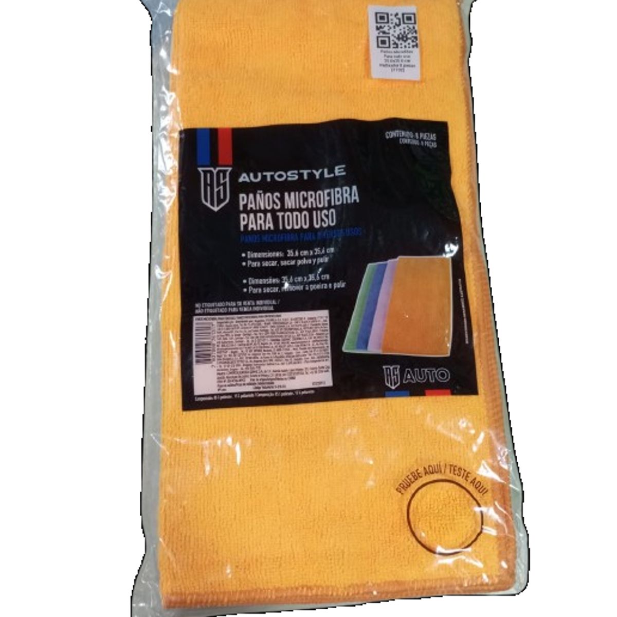 GENERICO - Paños Microfibra Para todo uso 35.6x35.6 cm multicolor 8 piezas