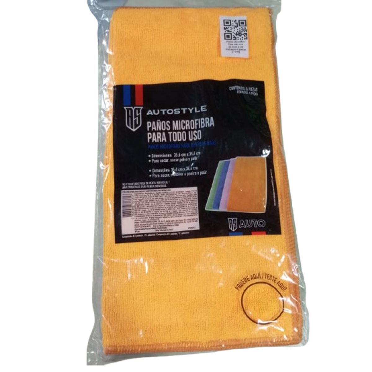 GENERICO - Paños Microfibra Para todo uso 35.6x35.6 cm multicolor 8 piezas