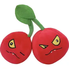 GENERICO - Plantas Vs Zombies Peluches 14 Cm Guindas Cerezas