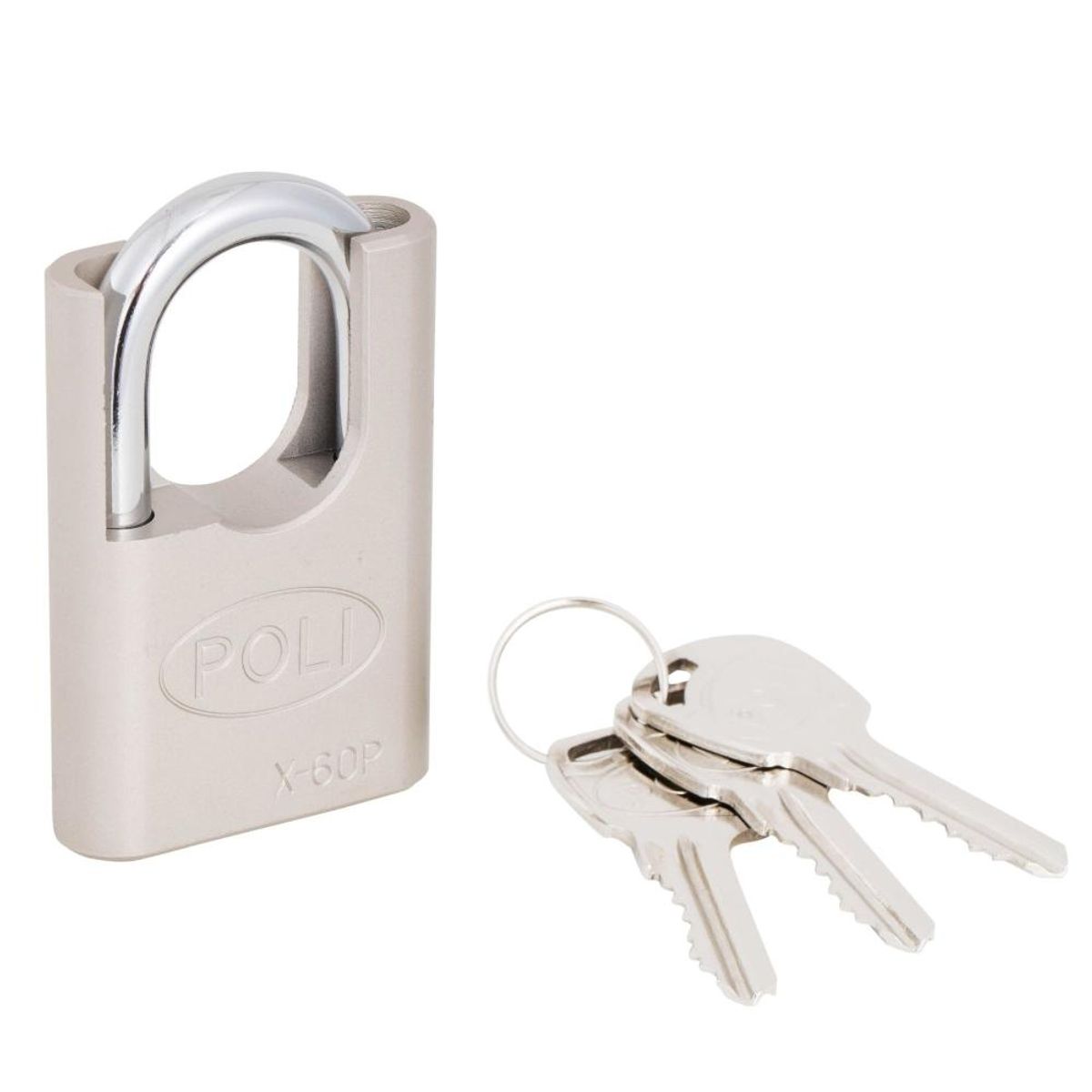 POLI - CANDADO POLI X 60P MM CHOMBRO NIQUEL
