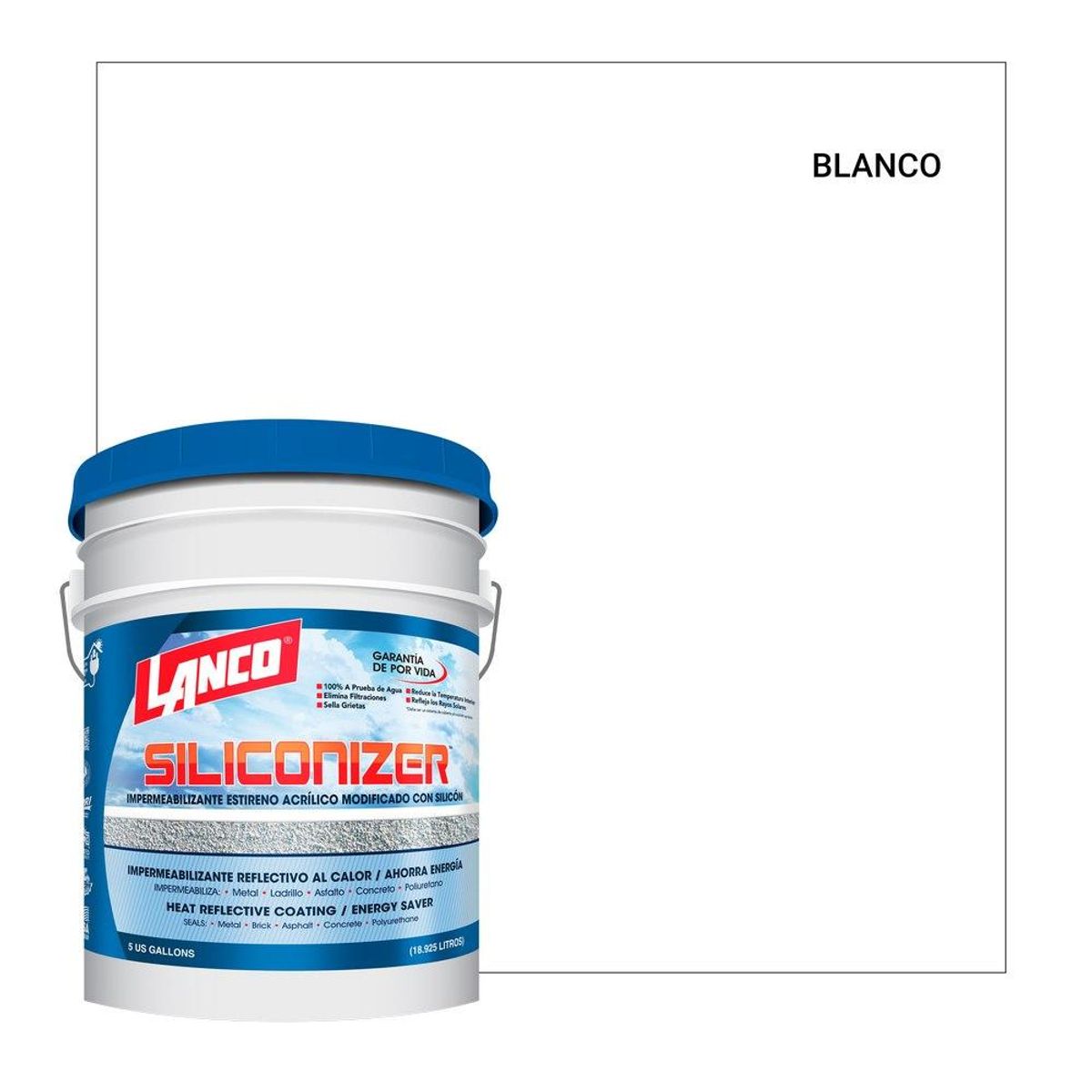 SELLADOR TECHOS SILICONIZER BLANCO 4GL - TN, marca LANCO - Foto 2