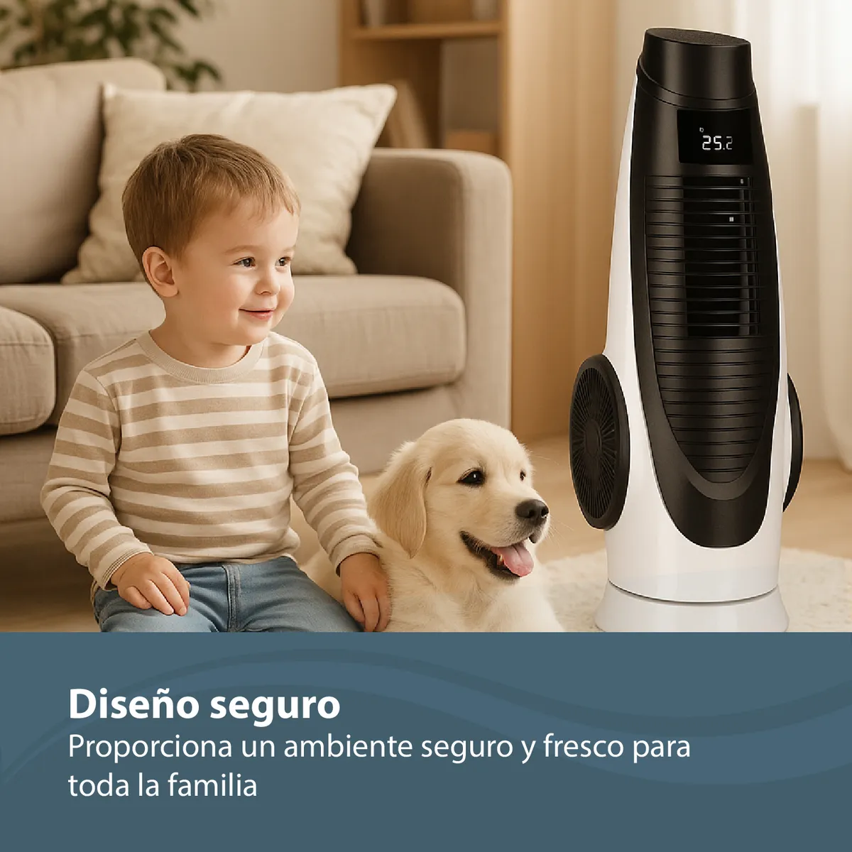 BETTERLIFE - Ventilador Torre Turbina Wifi BLV100TTW