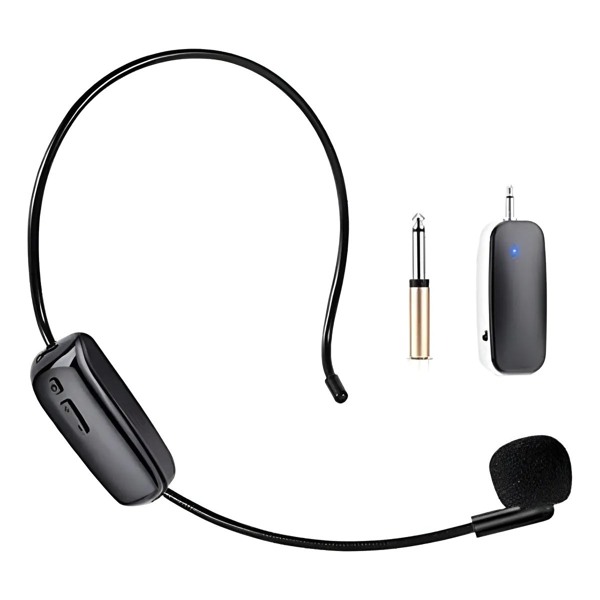 GENERICO - Microfono Megafono Inalambrico Amplificador De Voz Bluetooth Color Negro