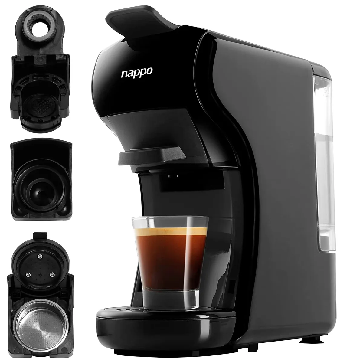 NAPPO - Cafetera Nappo 3 en 1 1450W Compatible Dolce Gusto Nespresso